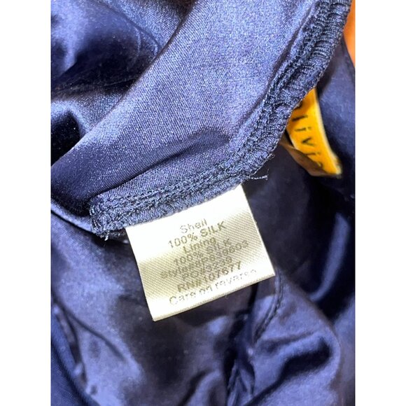 Alice + Olivia Silk Blue Halter Strap Pleated Bodice Asymmetric Mini Dress Small - Picture 8 of 8